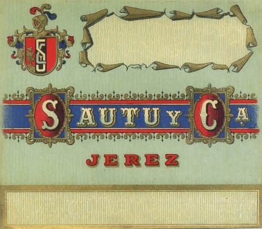 ETIQUETA VINO SAUTU Y CA. - JEREZ