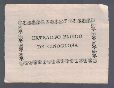ETIQUETA FARMACEUTICA - EXTRACTO FLUIDO DE CINOGLOSA.