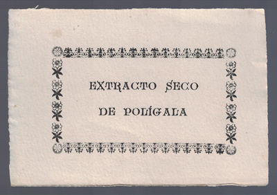 ETIQUETA FARMACEUTICA - EXTRACTO SECO DE POLIGALA.