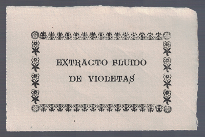 ETIQUETA FARMACEUTICA - EXTRACTO FLUIDO DE VIOLETAS.