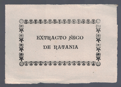 ETIQUETA FARMACEUTICA - EXTRACTO SECO DE RATANIA.
