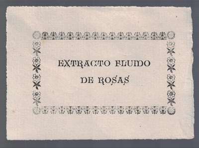 ETIQUETA FARMACEUTICA - EXTRACTO FLUIDO DE ROSAS.