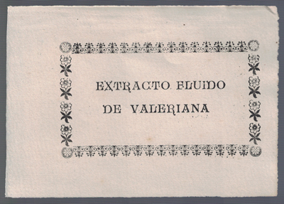 ETIQUETA FARMACEUTICA - EXTRACTO FLUIDO DE VALERIANA.