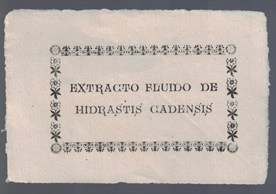 ETIQUETA FARMACEUTICA - EXTRACTO FLUIDO DE HIDRASTIS CANDENSIS.