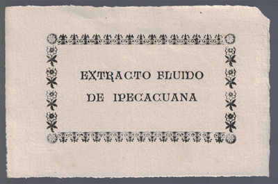 ETIQUETA FARMACEUTICA - EXTRACTO FLUIDO DE IPECACUANA.