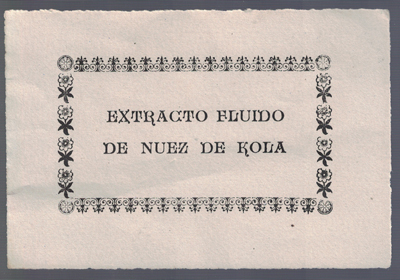 ETIQUETA FARMACEUTICA - EXTRACTO FLUIDO DE NUEZ DE KOLA.