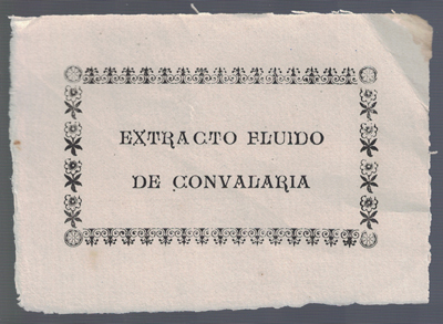 ETIQUETA FARMACEUTICA - EXTRACTO FLUIDO DE CONVALARIA.