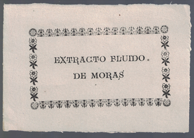 ETIQUETA FARMACEUTICA - EXTRACTO FLUIDO DE MORAS.