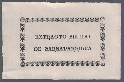 ETIQUETA FARMACEUTICA - EXTRACTO FLUIDO DE ZARZAPARRILLA.