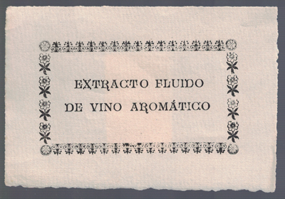 ETIQUETA FARMACEUTICA - EXTRACTO FLUIDO DE VINO AROMATICO.