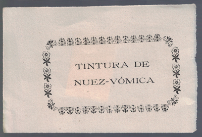 ETIQUETA FARMACEUTICA - TINTURA DE NUEZ-VOMICA.