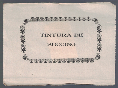 ETIQUETA FARMACEUTICA - TINTURA DE SUCCINO.