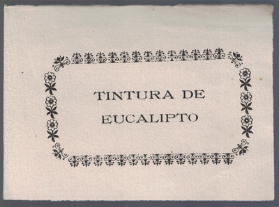 ETIQUETA FARMACEUTICA - TINTURA DE EUCALIPTO.