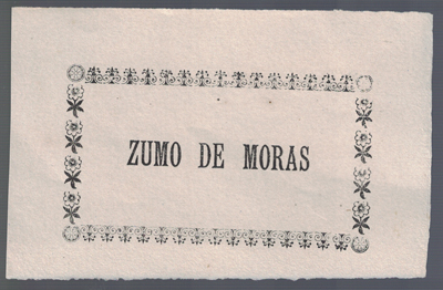 ETIQUETA FARMACEUTICA - ZUMO DE MORAS.