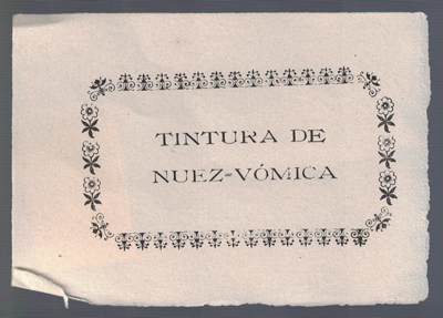 ETIQUETA FARMACEUTICA - TINTURA DE NUEZ-VOMICA.