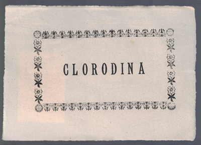 ETIQUETA FARMACEUTICA - TINTURA DE CLORODINA.