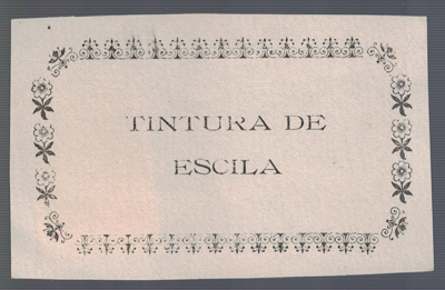 ETIQUETA FARMACEUTICA - TINTURA DE ESCILA.