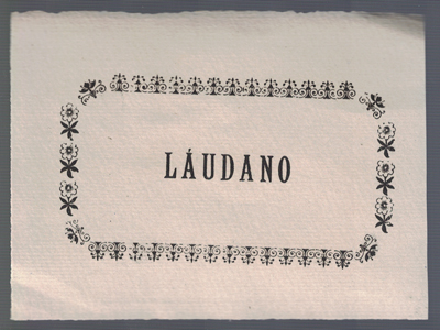 ETIQUETA FARMACEUTICA - LAUDANO.