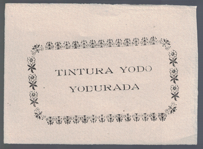 ETIQUETA FARMACEUTICA - TINTURA YODO YODURADA.