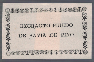 ETIQUETA FARMACEUTICA - EXTRACTO FLUIDO DE SAVIA DE PINO.