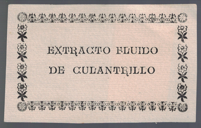 ETIQUETA FARMACEUTICA - EXTRACTO FLUIDO DE CULANTRILLO.