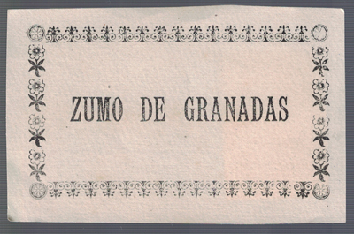 ETIQUETA FARMACEUTICA - ZUMO DE GRANADAS.