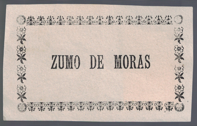 ETIQUETA FARMACEUTICA - ZUMO DE MORAS.