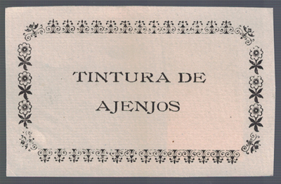 ETIQUETA FARMACEUTICA - TINTURA DE AJENJOS.