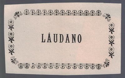 ETIQUETA FARMACEUTICA -  LAUDANO.