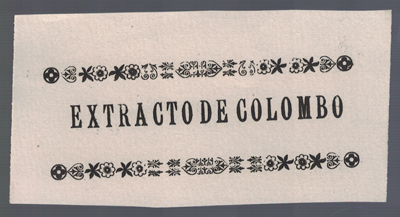 ETIQUETA FARMACEUTICA -  EXTRACTO DE COLOMBO.