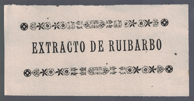 ETIQUETA FARMACEUTICA -  EXTRACTO DE RUIBARBO.