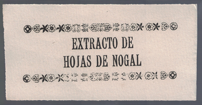 ETIQUETA FARMACEUTICA -  EXTRACTO DE HOJAS DE NOGAL.