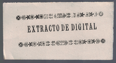 ETIQUETA FARMACEUTICA -  EXTRACTO DE DIGITAL.