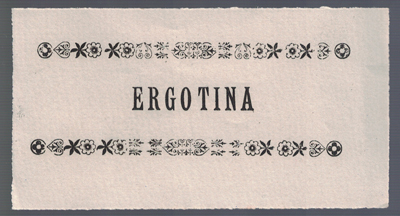 ETIQUETA FARMACEUTICA -  ERGOTINA.