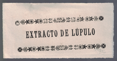 ETIQUETA FARMACEUTICA -  EXTRACTO DE LUPULO.