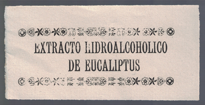ETIQUETA FARMACEUTICA -  EXTRACTO HIDROALCOHOLICO DE EUCALIPTUS.