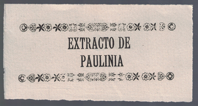 ETIQUETA FARMACEUTICA -  EXTRACTO DE PAULINIA.