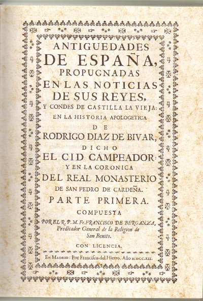 ANTIGUEDADES DE ESPAÑA. 2 TOMOS.