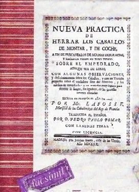 NUEVA PRACTICA DE HERRAR LOS CABALLOS DE MONTAR.