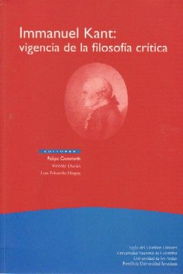 IMMANUEL KANT: VIGENCIA DE LA FILOSOFIA CRITICA
