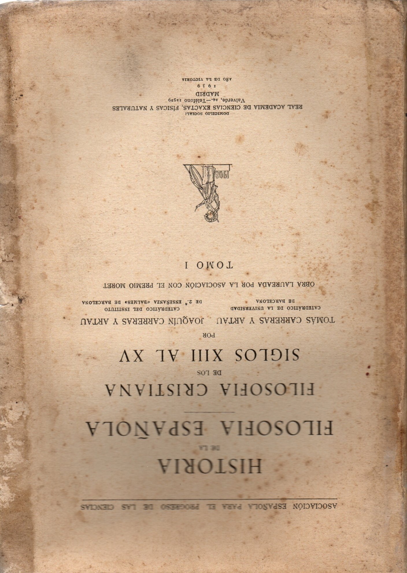 HISTORIA DE LA FILOSOFIA ESPAÑOLA. FILOSOFIA CRISTIANA DE LOS SIGLOS XIII AL XV
