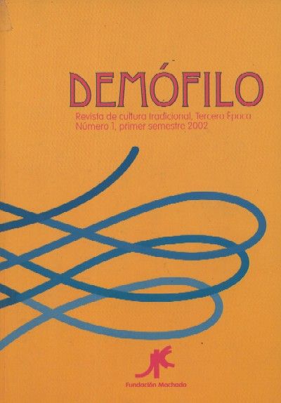 DEMOFILO Nº 1. REVISTA DE CULTURA TRADICIONAL