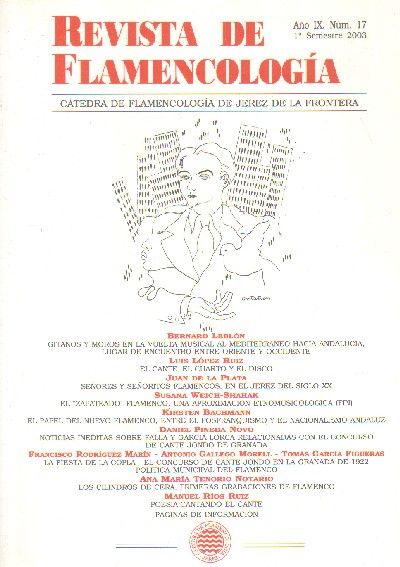 REVISTA DE FLAMENCOLOGIA. CATEDRA DE FLAMENCOLOGIA DE JEREZ DE LA FRA. Nº17