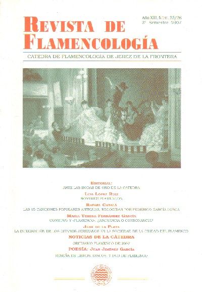 REVISTA DE FLAMENCOLOGIA. CATEDRA DE FLAMENCOLOGIA DE JEREZ DE LA FRA. Nº25/26