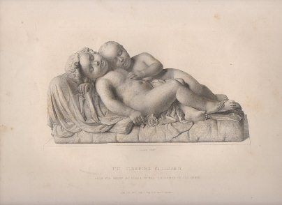 GRABADO DE ARTE. THE SLEEPING CHILDREN.