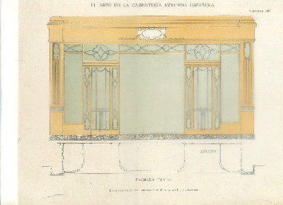 LITOGRAFIA DE CARPINTERIA MODERNISTA: FACHADA TIENDA. LAM. 181