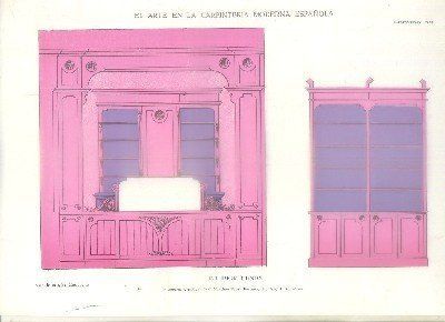 LITOGRAFIA DE CARPINTERIA MODERNISTA: INTERIOR TIENDA. LAM. 58