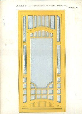 LITOGRAFIA DE CARPINTERIA MODERNISTA: PUERTA CANCELA. LAM. 45