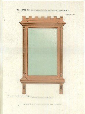 LAMINA DE CARPINTERIA MODERNISTA: ESCAPARATE COLGANTE. PROY. J. FERNANDEZ LAM. 109