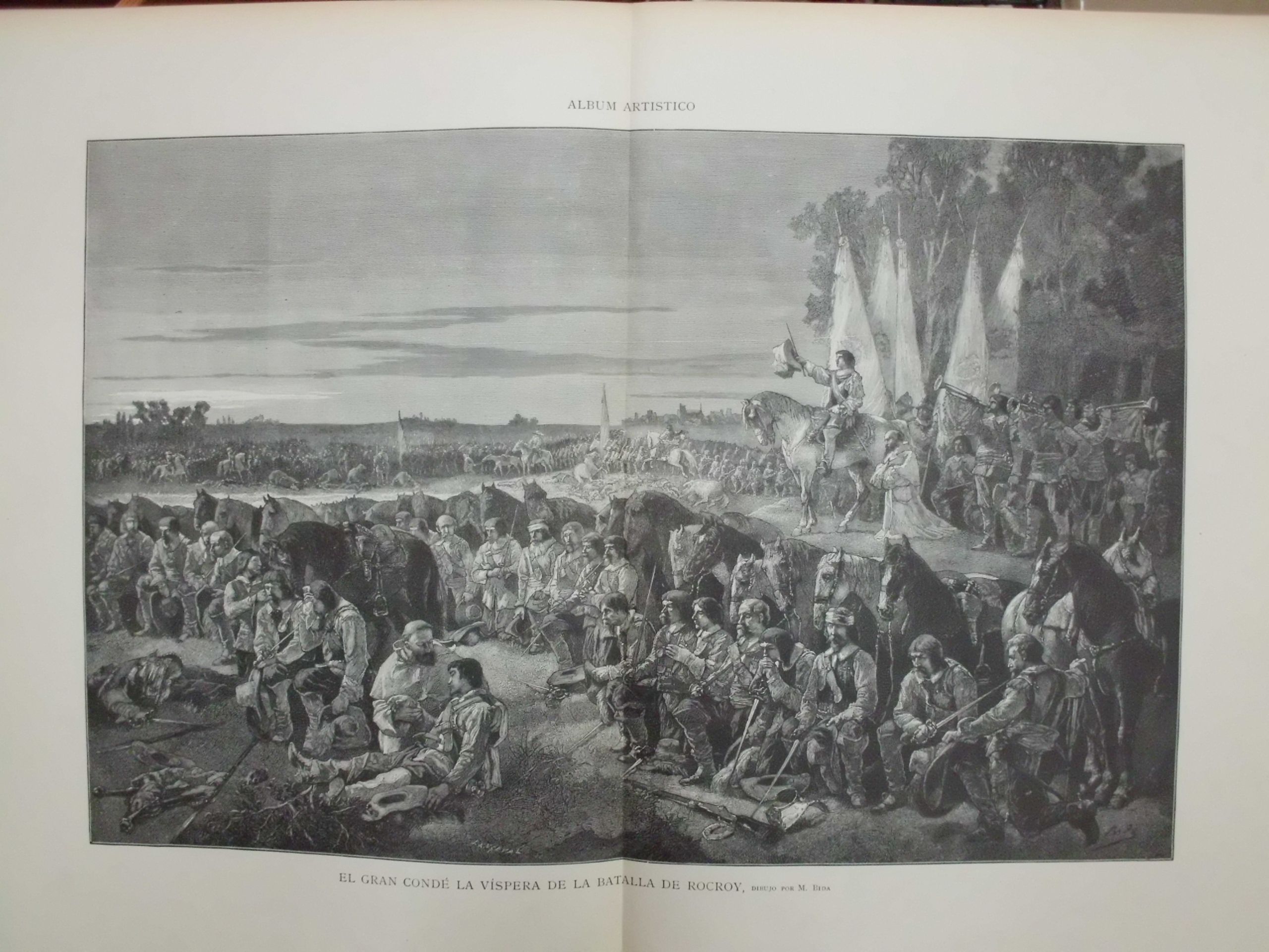 XILOGRAFIA: EL GRAN CONDE LA VISPERA DE LA BATALLA DE ROCKROY. LA ILUSTRACION ARTISTICA